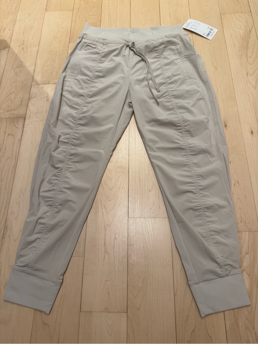 Athleta Light Taupe Drawstring Joggers